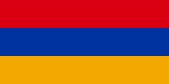 Flag of the country where Armenian is most spoken