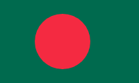 Flag of the country where Bengali (Bangla) is most spoken