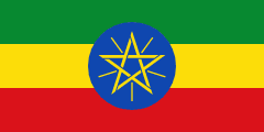 Flag of the country where Amharic is most spoken