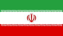 Flag of the country where Persian is most spoken