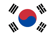 Flag of the country where Korean is most spoken