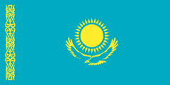 Flag of the country where Kazakh is most spoken