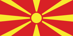 Flag of the country where Macedonian is most spoken
