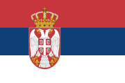 Flag of the country where Serbian is most spoken