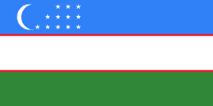 Flag of the country where Uzbek is most spoken